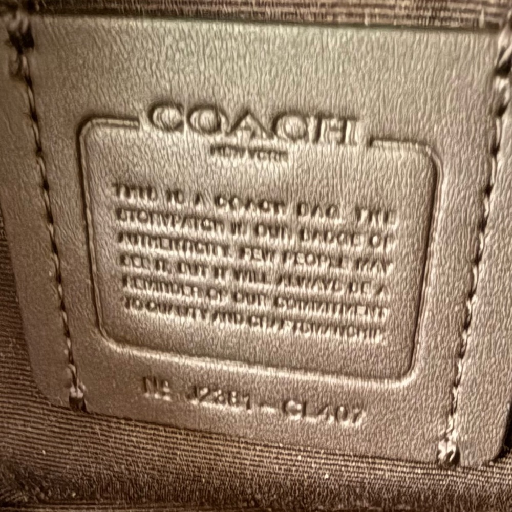 Black Leather and silver hardware small Crossbody coach bag